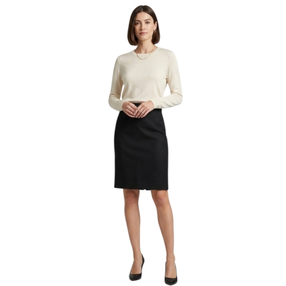 NWT Pendleton 100% Virgin Wool Black Skirt Size 12 Petite